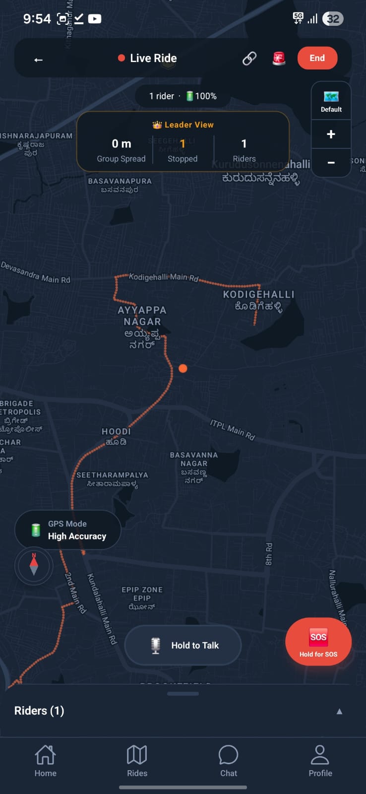 Hold to Talk on live map